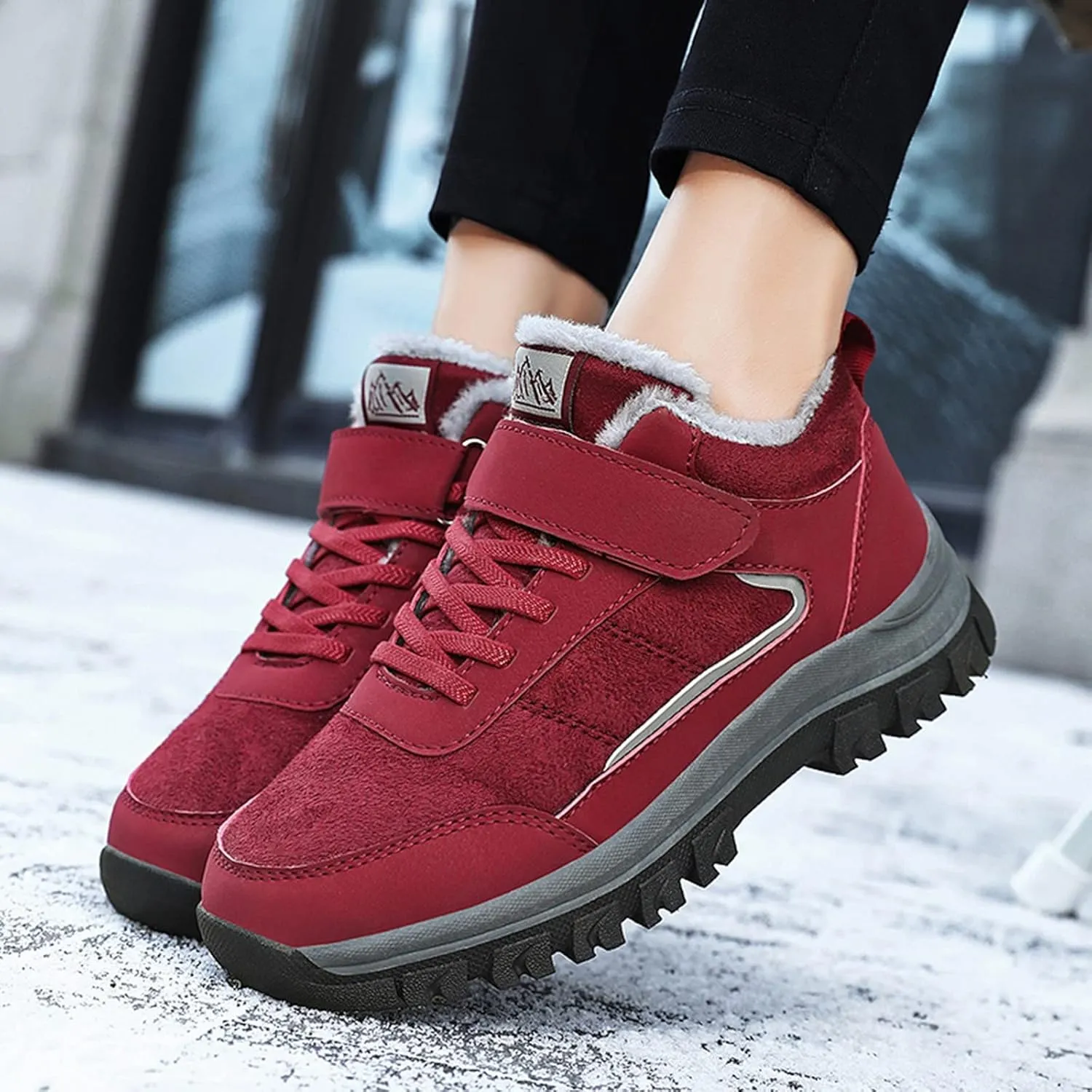 Slip on Winter Boots for Women Tall Snow Boots Women Size 9 Wide Calf Winter Booties for Women 2023 Womens Winter Fur Boots 8.5 Waterproof Womens Boots Lightweight