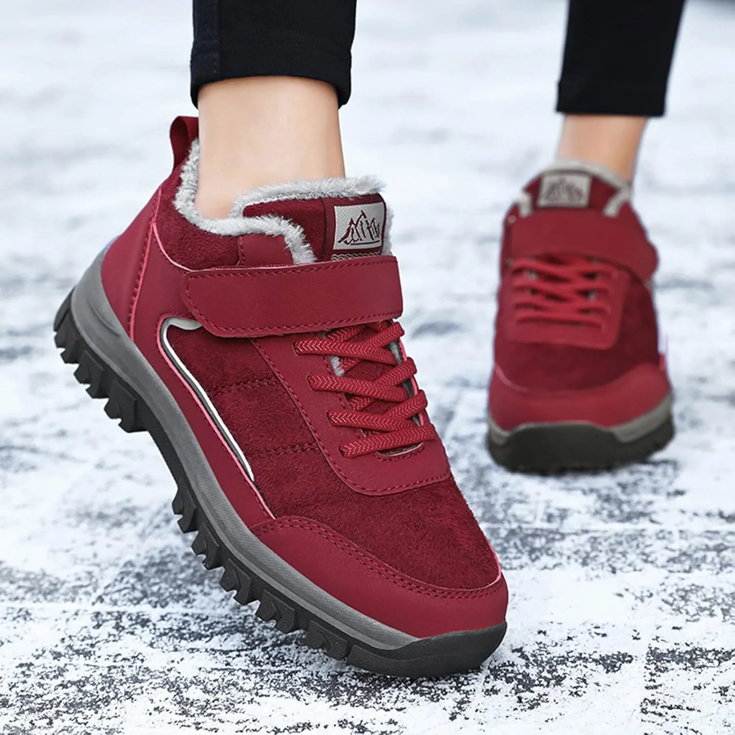 Slip on Winter Boots for Women Tall Snow Boots Women Size 9 Wide Calf Winter Booties for Women 2023 Womens Winter Fur Boots 8.5 Waterproof Womens Boots Lightweight