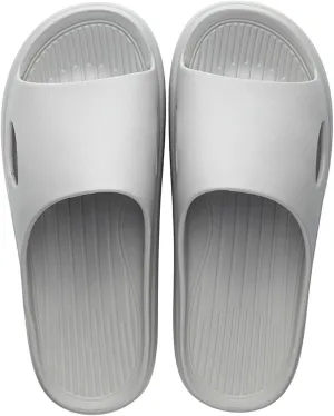 Slippers for Women and Men Non Slip Quick Drying Shower Slides Bathroom Sandals Men's Memory Foam Slippers Fleece