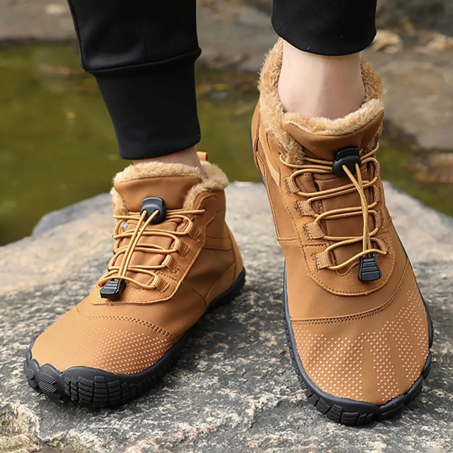 Snow Boots for Teen Girls Waterproof Fuzzy Boots Warm Sneaker Boots Comfortable Warm Outdoor Boots Teens Winter Boots
