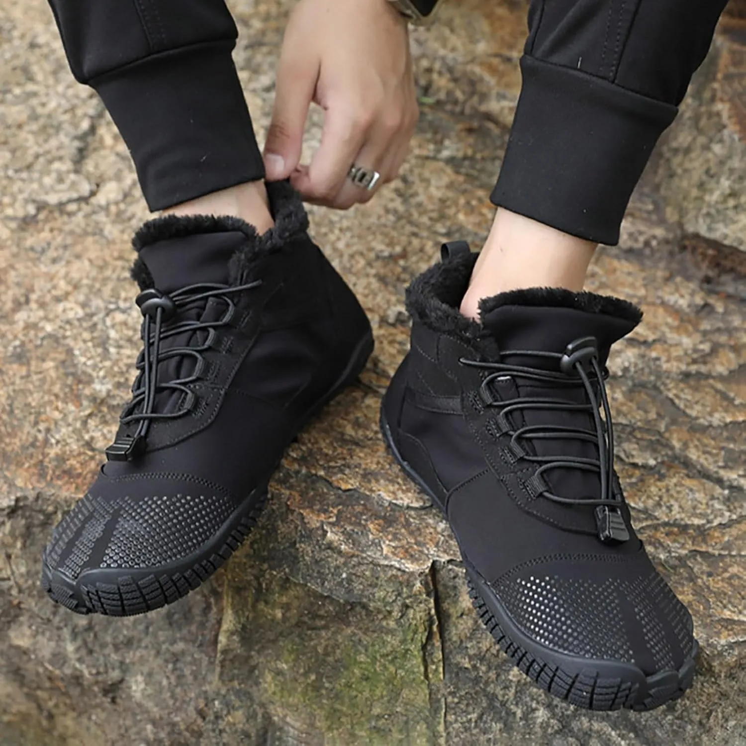 Snow Boots for Teen Girls Waterproof Fuzzy Boots Warm Sneaker Boots Comfortable Warm Outdoor Boots Teens Winter Boots