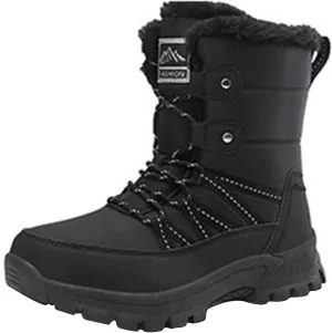 Snow Boots for Womens Winter Shoes Warm Fur Lined Mid Calf Boots Women Anti Slip Waterproof Comfortable Outdoor Boot