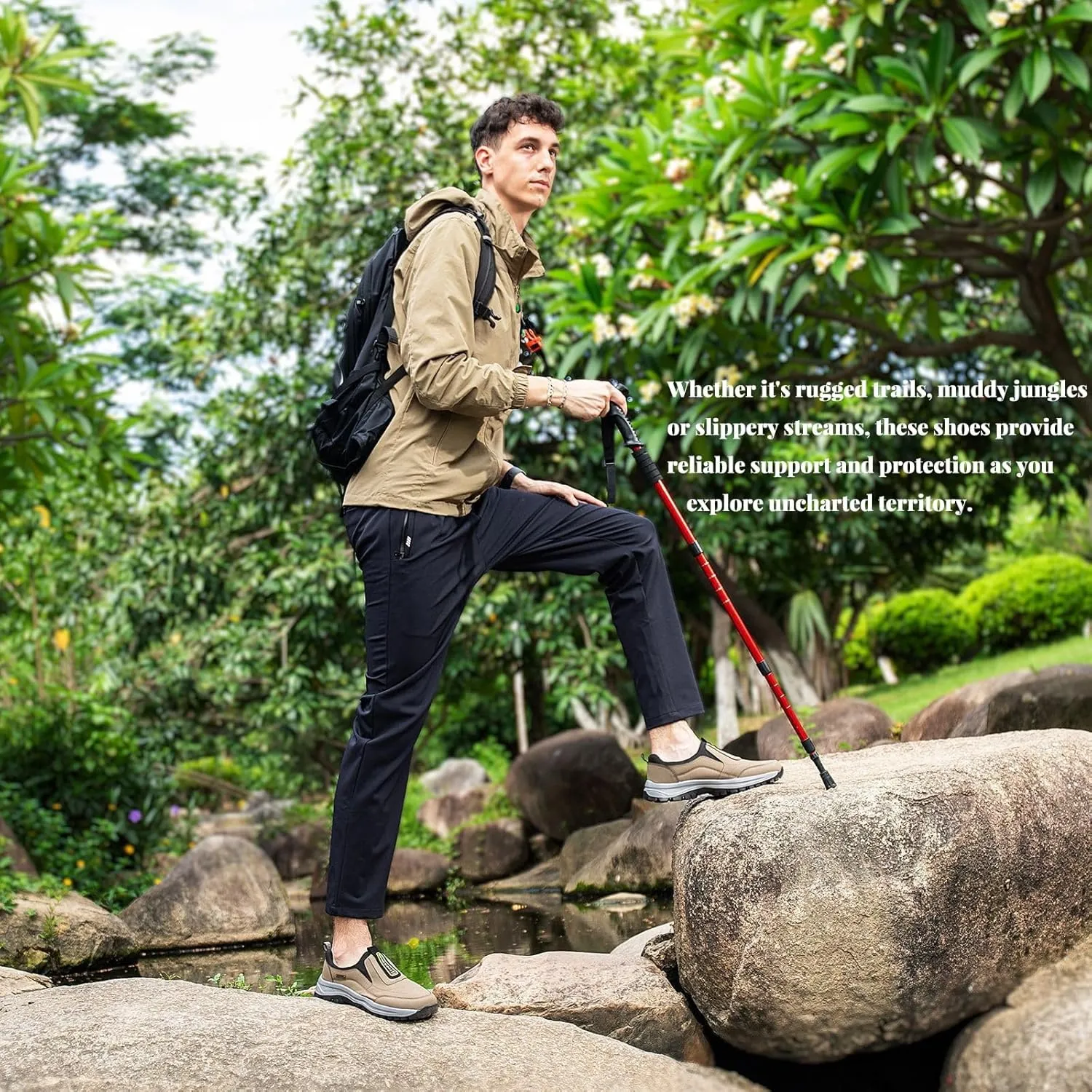 Sports Hiking Shoes,Breathable and Shock-Absorbing Non-Slips Soles Must-Have for Long-Distance Hiking Camping and Adventure