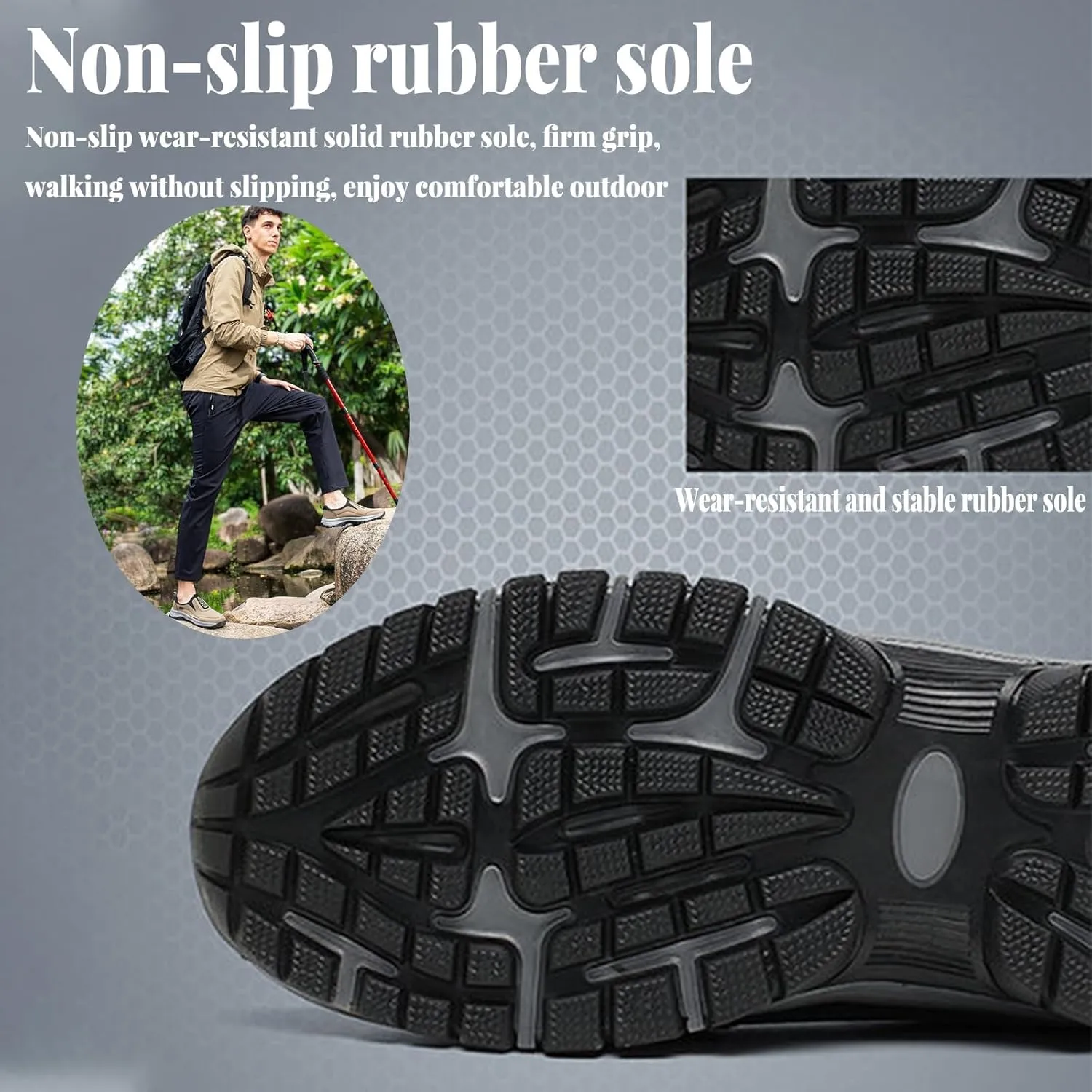 Sports Hiking Shoes,Breathable and Shock-Absorbing Non-Slips Soles Must-Have for Long-Distance Hiking Camping and Adventure