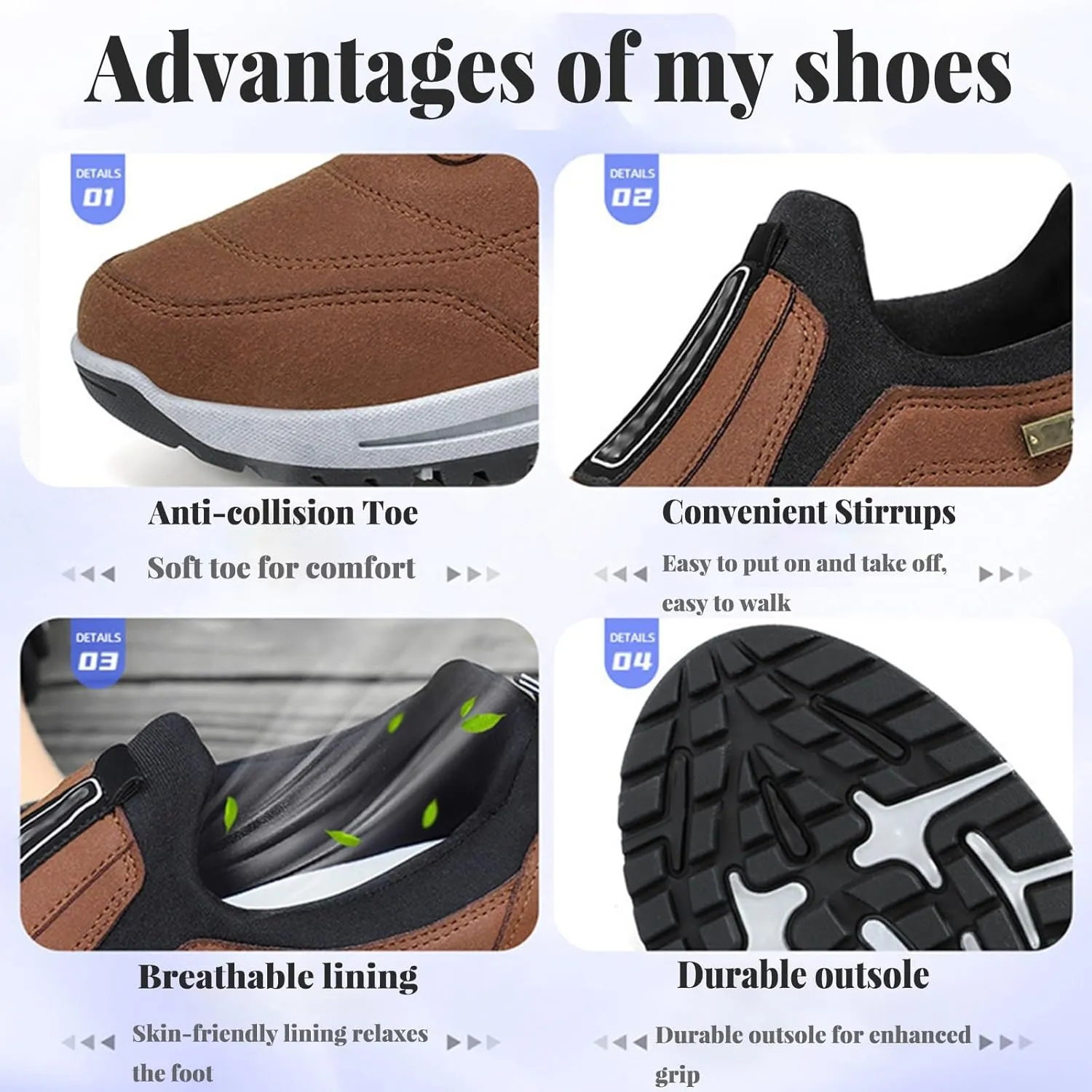 Sports Hiking Shoes,Breathable and Shock-Absorbing Non-Slips Soles Must-Have for Long-Distance Hiking Camping and Adventure