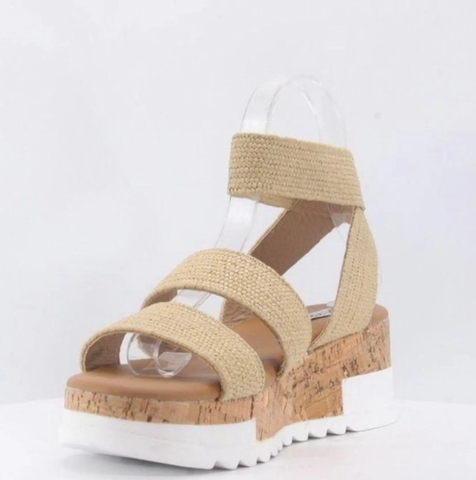 Strappy Beige Platform Sandal
