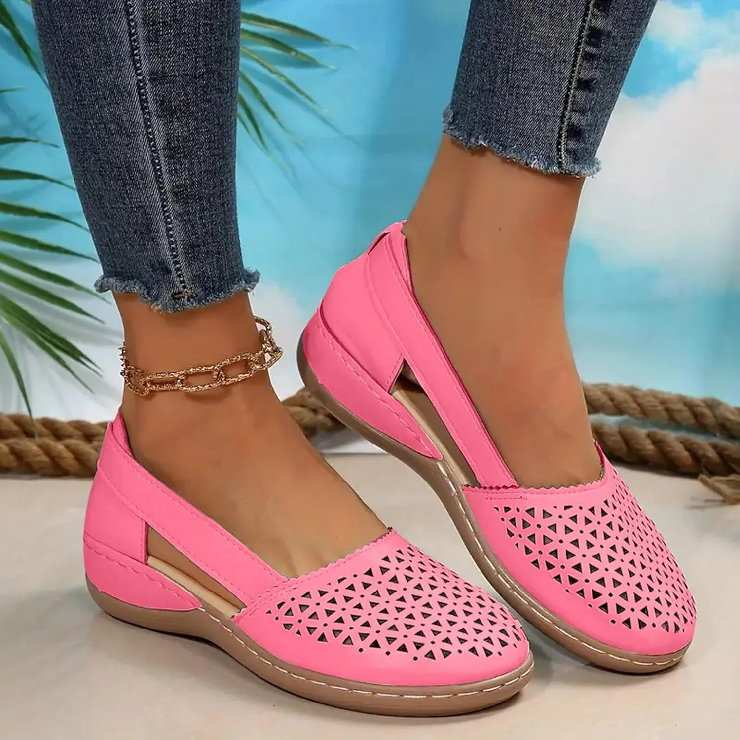 Summer Sandals for Women 2025 Dressy Orthopedic Closed Toe Flat Fisherman Sandal with Arch Support Beach Vacation Shoes