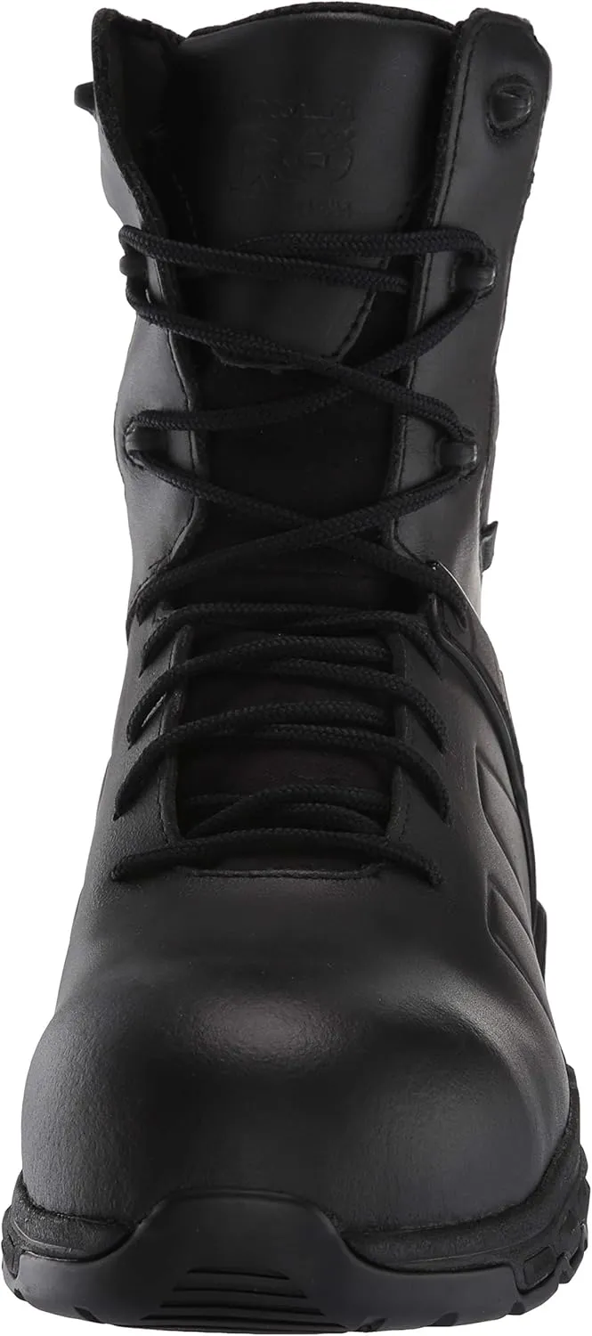 Timberland PRO Men's Hypercharge 8 Inch Composite Safety Toe Puncture Resistant Side-Zip Waterproof Tactical Duty Uniform Work