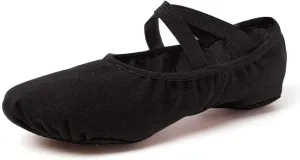 TINRYMX Ballet Shoes for Girls/Toddlers/Kids -Stretch Canvas Ballerinas Dance Yoga Flats