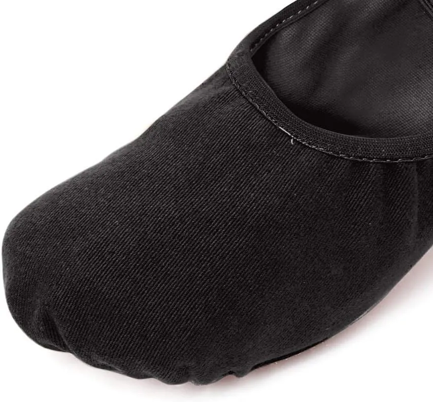 TINRYMX Ballet Shoes for Girls/Toddlers/Kids -Stretch Canvas Ballerinas Dance Yoga Flats