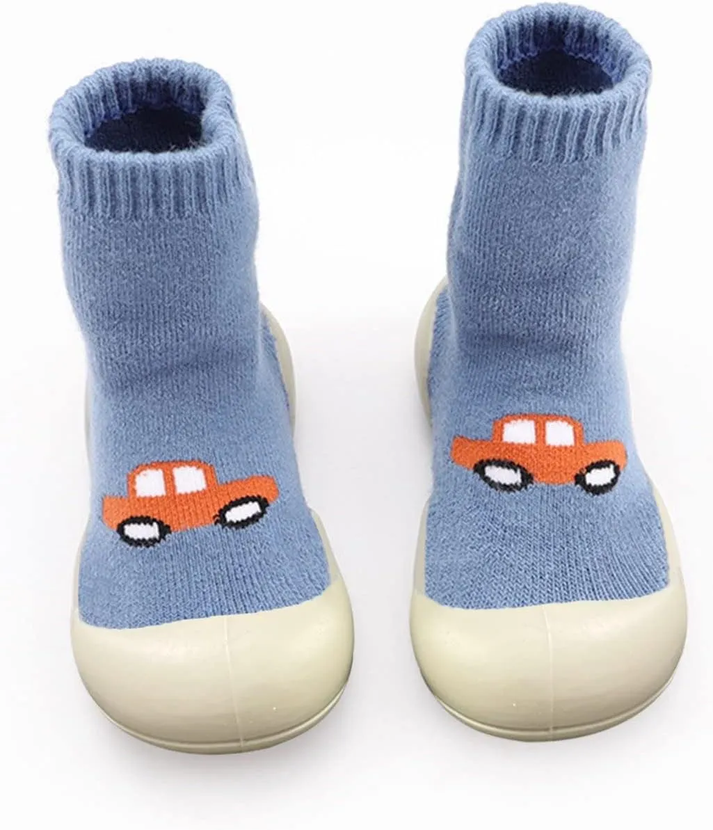 Toddler Girl Shoes,Baby Sock Shoes Boys Girls Indoor Cartoon Soft Elastic Casual First Walkers Shoes 0-4 Years