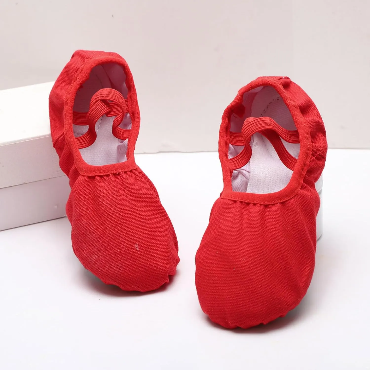Toddler Girls Ballet Slippers Gymnastics Dance Shoes Ballerina Costume Cross Elastic Band Ballet Shoes