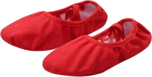 Toddler Girls Ballet Slippers Gymnastics Dance Shoes Ballerina Costume Cross Elastic Band Ballet Shoes