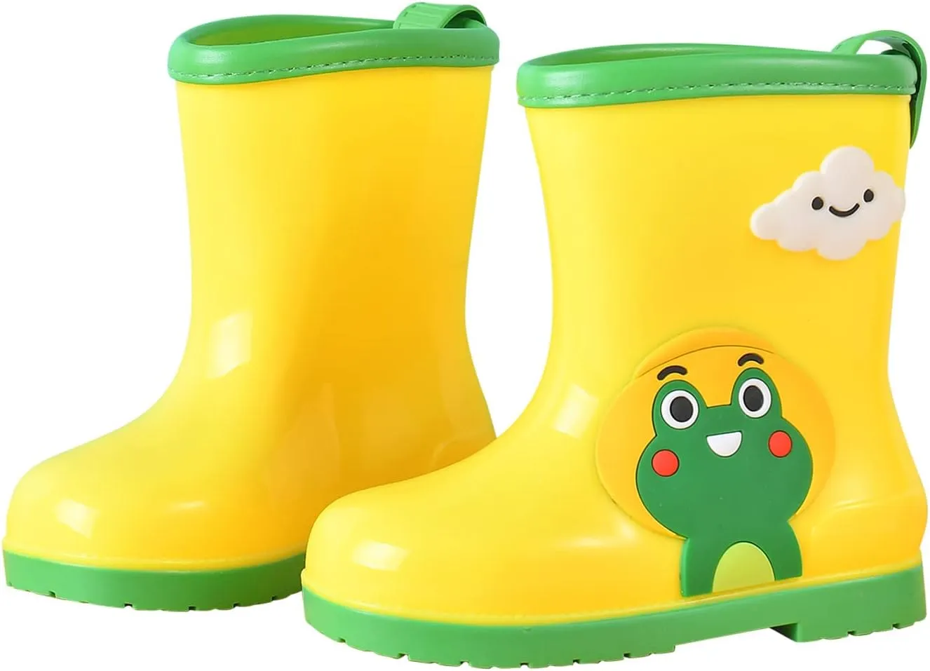Toddler Rain Boots Baby Rain Boots Short Rain Boots for Toddler Easy-on Cute Lightweight Waterproof Non Slip Boot