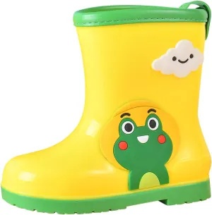 Toddler Rain Boots Baby Rain Boots Short Rain Boots for Toddler Easy-on Cute Lightweight Waterproof Non Slip Boot