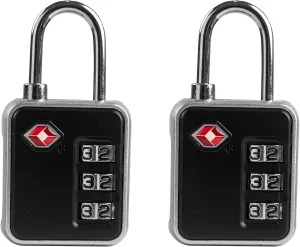 TSA Locks for Luggage, Combination Lock for Locker, Small Padlock Combination, Combo Luggage Padlocks TSA Approved, for Gym Locker, Travel Suitcase, Gun Case, Backpack Zipper, Ammo Can