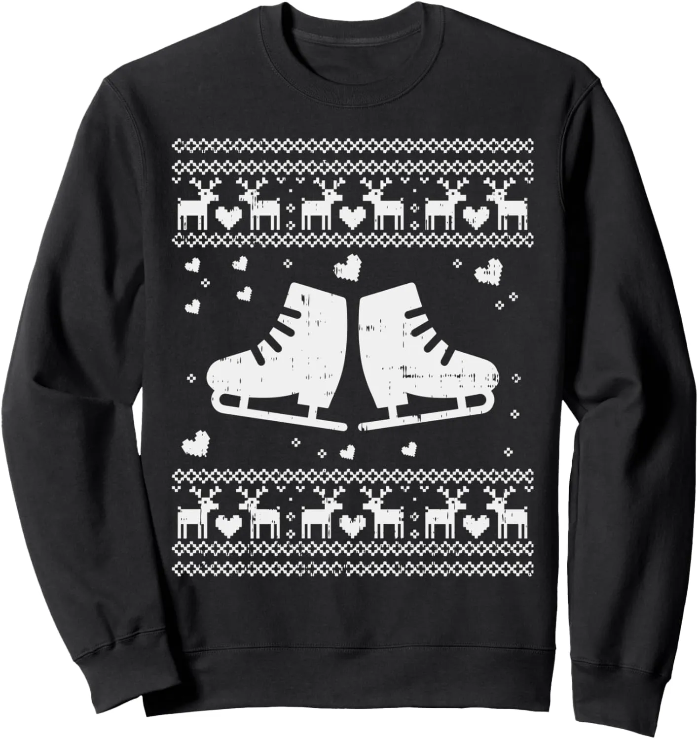 Ugly Christmas Ice Skater Skate Skating Shoe Girl Gift Sweatshirt