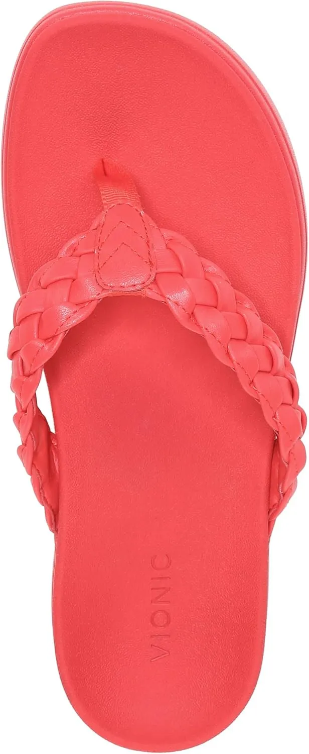 Vionic Kenji Women's Toe-Post Platform Wedge Sandal - Medium