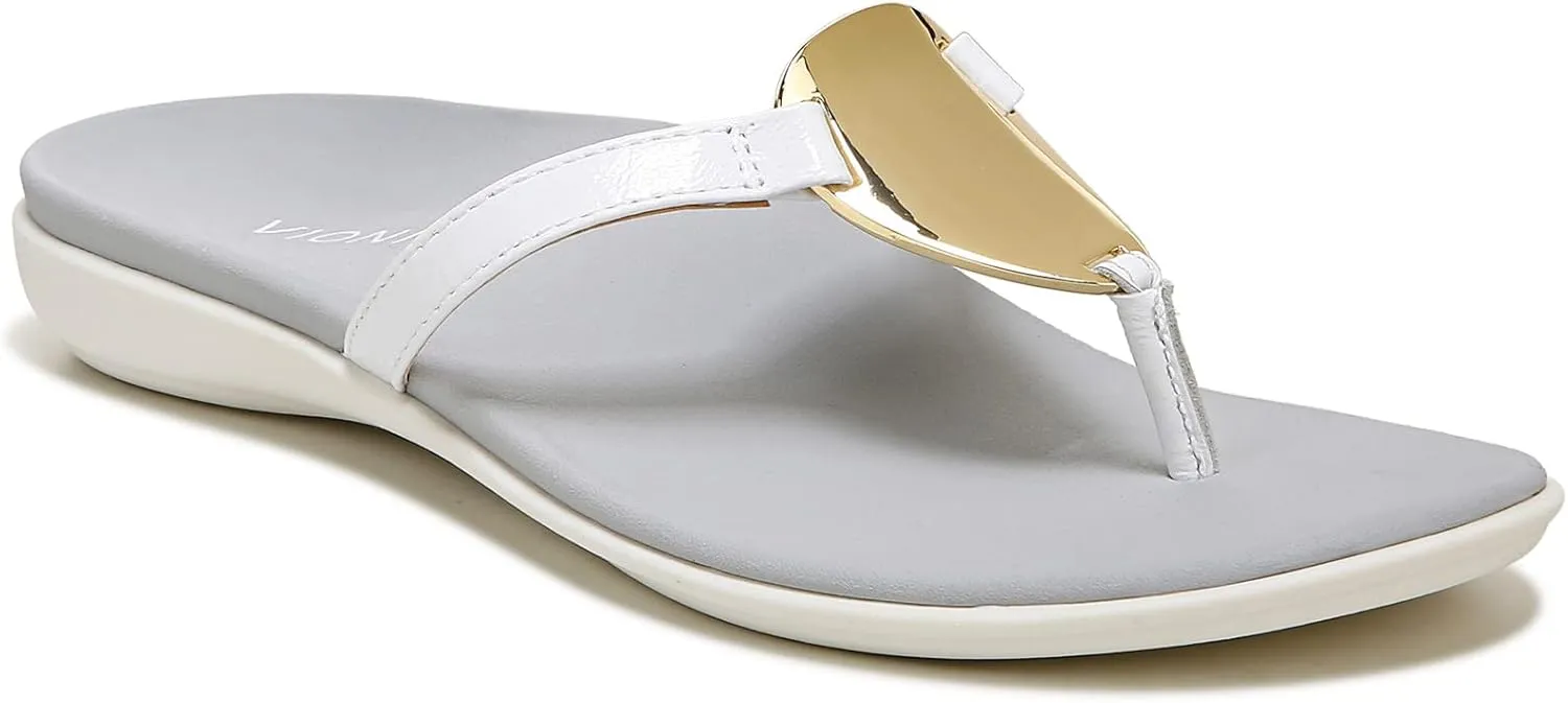 Vionic Raysa Women's Toe Post Supportive Sandal White - 6 Medium