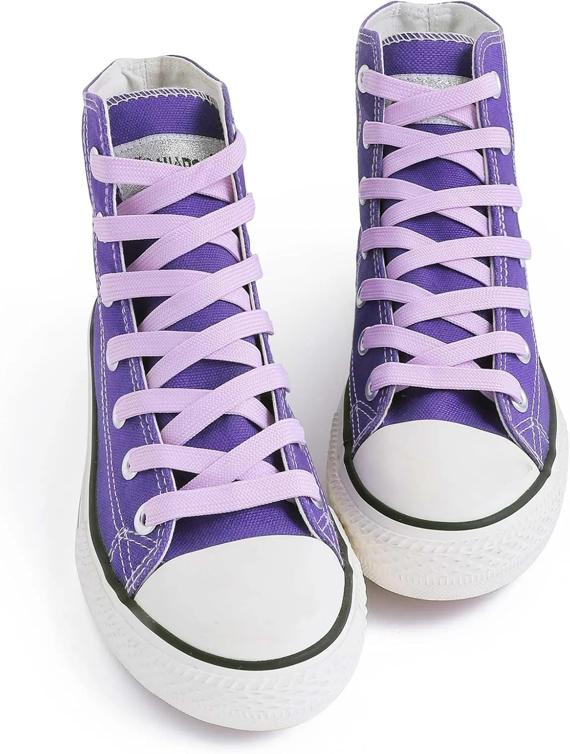 VSUDO 2 Pairs 5/16" Fine Weave Flat Shoe Lace Shoestring for Running Athletic Sneaker