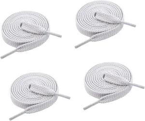 VSUDO Double Layer Shoe Laces for Sneakers,5/16" Flat Shoelaces Compatible with Converse, Vans, and Air Force - 2 Pairs