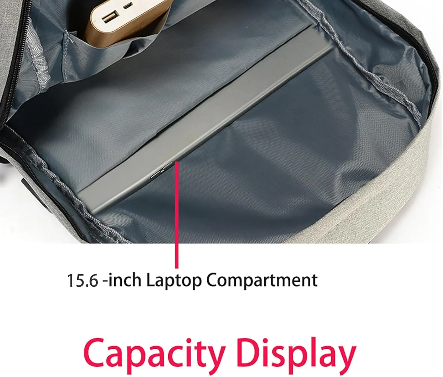 Waterproof Durable Business Travel Backpack 15.6 Inch Laptop Outdoor Daypack for Men Women (Black)