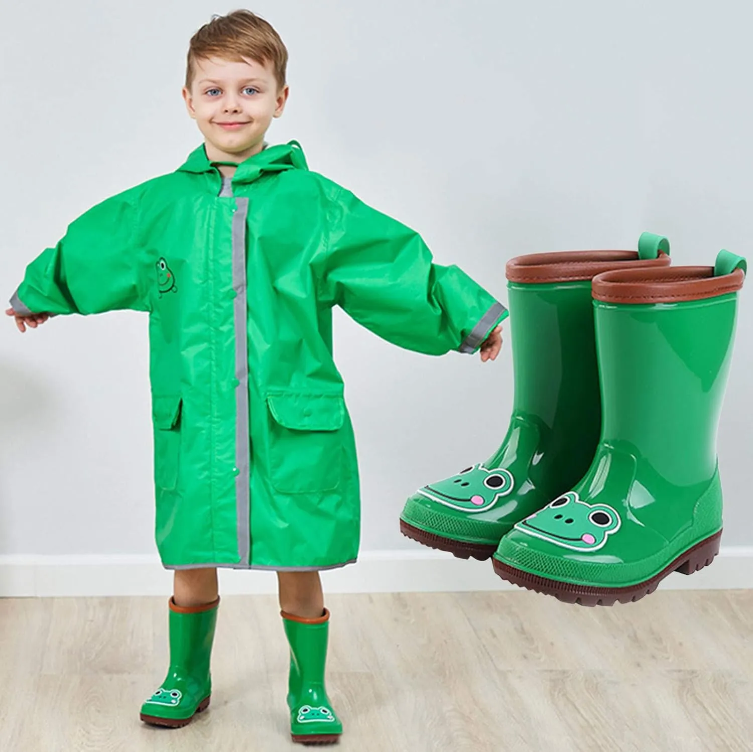 Waterproof Rain Boots for Little Kids,Toddler Infant Boys Girls Cartoon Rubber Waterproof Rain Shoes Rain Boots