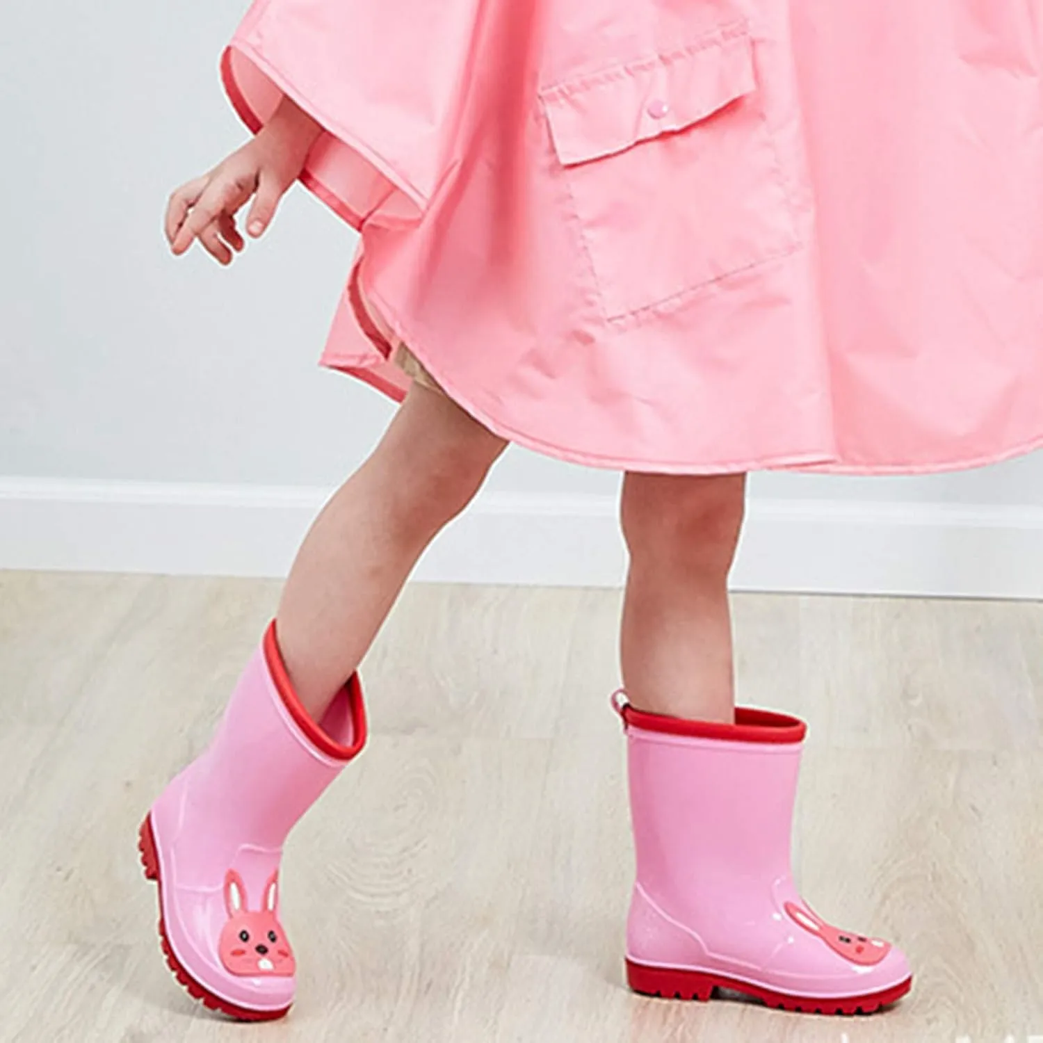Waterproof Rain Boots for Little Kids,Toddler Infant Boys Girls Cartoon Rubber Waterproof Rain Shoes Rain Boots