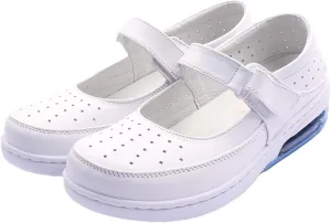 White Nursing Shoes Women,Breathable Mesh Mary Jane Food Service Chef Shoes,Comfortable Lightweight Slip Resistant Orthopedic Healthcare Nurse Shoes