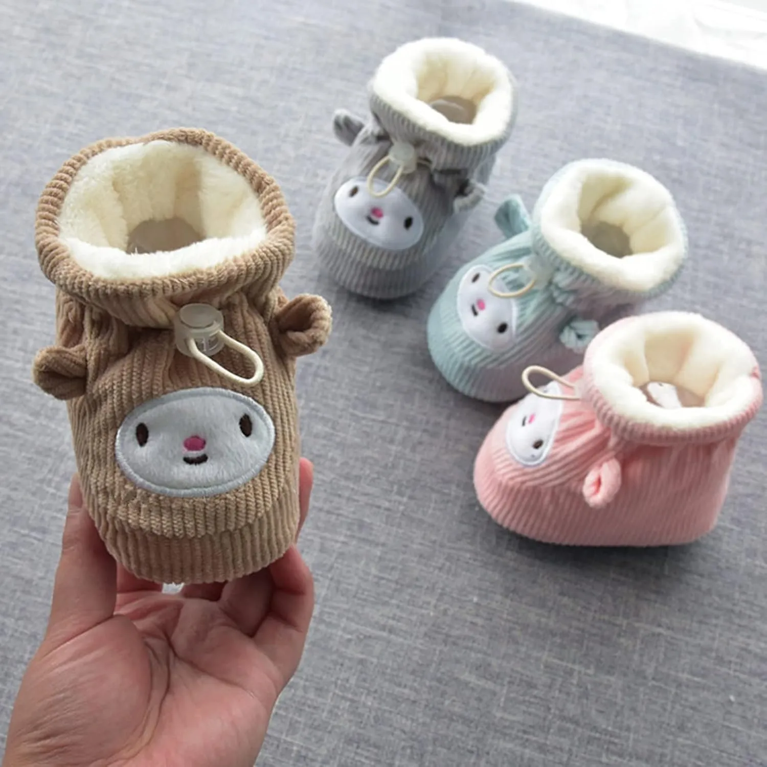 Winter Boots for Toddler Boys Children Floor Boots Toddler Shoes Cotton Shoes Plus Velvet Thick Warm Soft Soles Cute Shoes Boot Tail Baby Shad