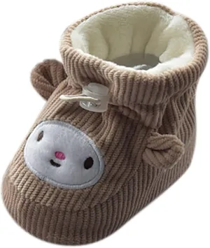 Winter Boots for Toddler Boys Children Floor Boots Toddler Shoes Cotton Shoes Plus Velvet Thick Warm Soft Soles Cute Shoes Boot Tail Baby Shad