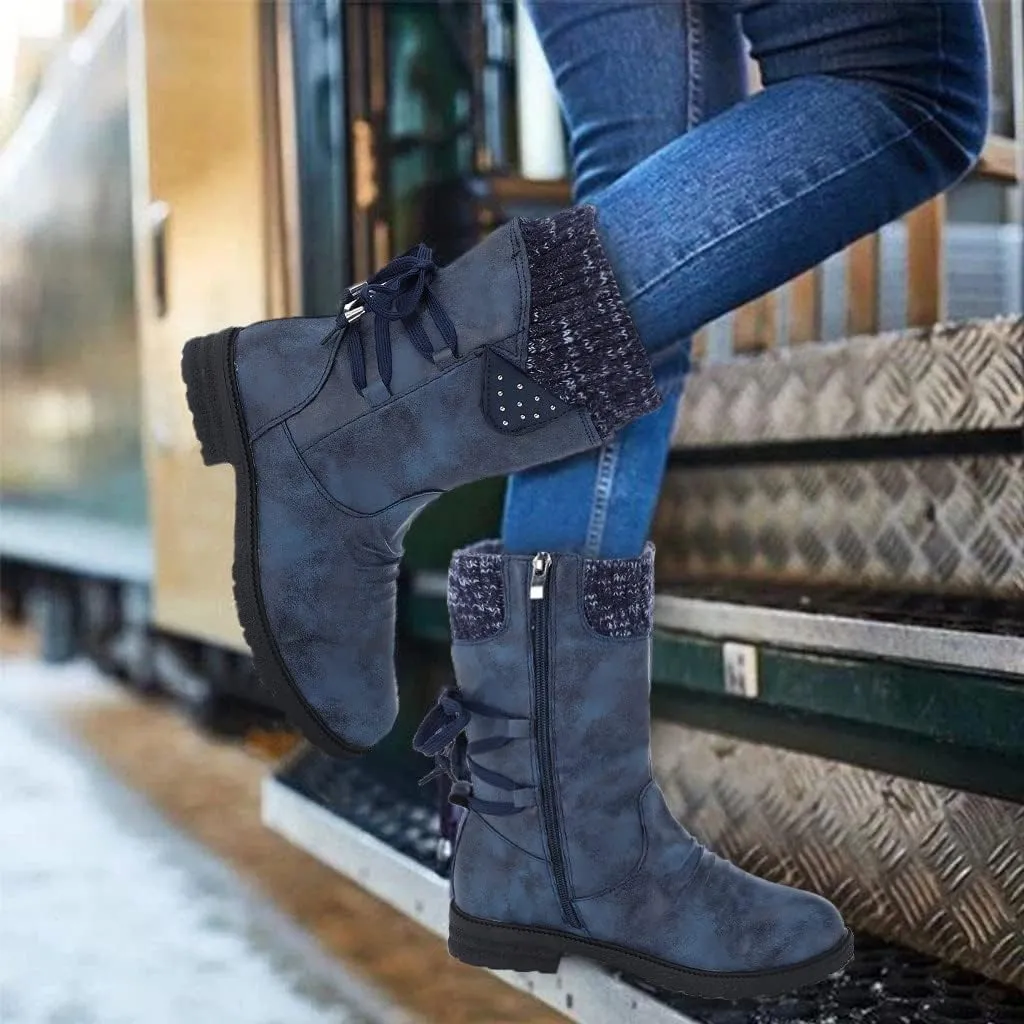 Winter Combat Boots for Women Waterproof Snow Non Slip Women's Short Snow Boots Cute Winter Boots for Women Waterproof Boots for Snowshoes Women Women Wide Calf Winter Boot