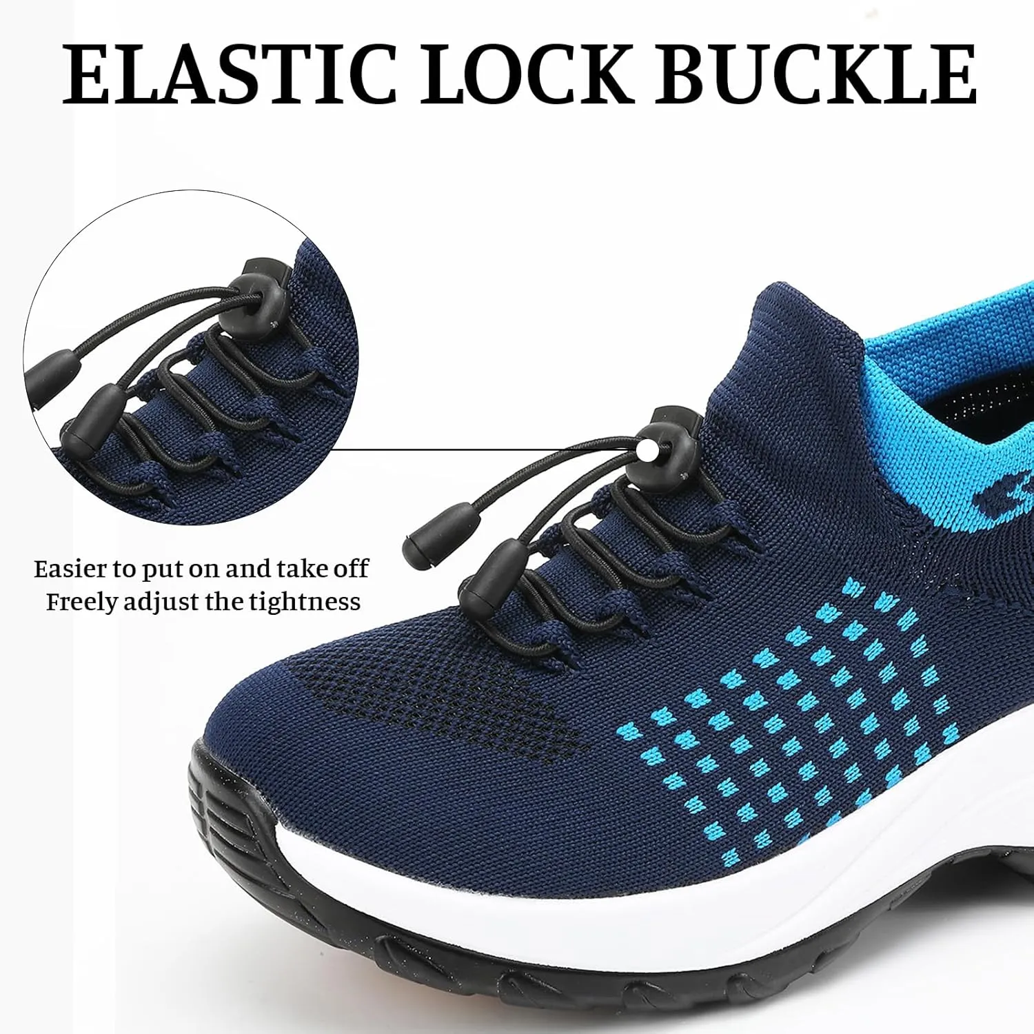 Women Orthopedic Sneakers Slip On for Walking, Breathable Comfortable, Thick Bottom Air Cushion, Non Slip for Gym, Casual Ladies Athletic Shoe