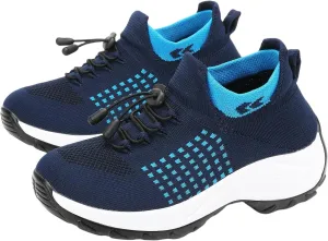 Women Orthopedic Sneakers Slip On for Walking, Breathable Comfortable, Thick Bottom Air Cushion, Non Slip for Gym, Casual Ladies Athletic Shoe