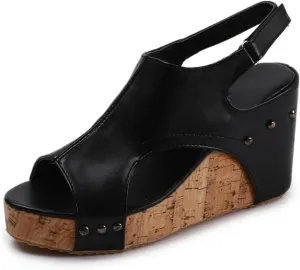 Women Sandals Comfortable Dressy Wedge Platform Sandals Slip on Ankle Strap Open Toe Casual Summer Dress Shoes 2024 Sandalias