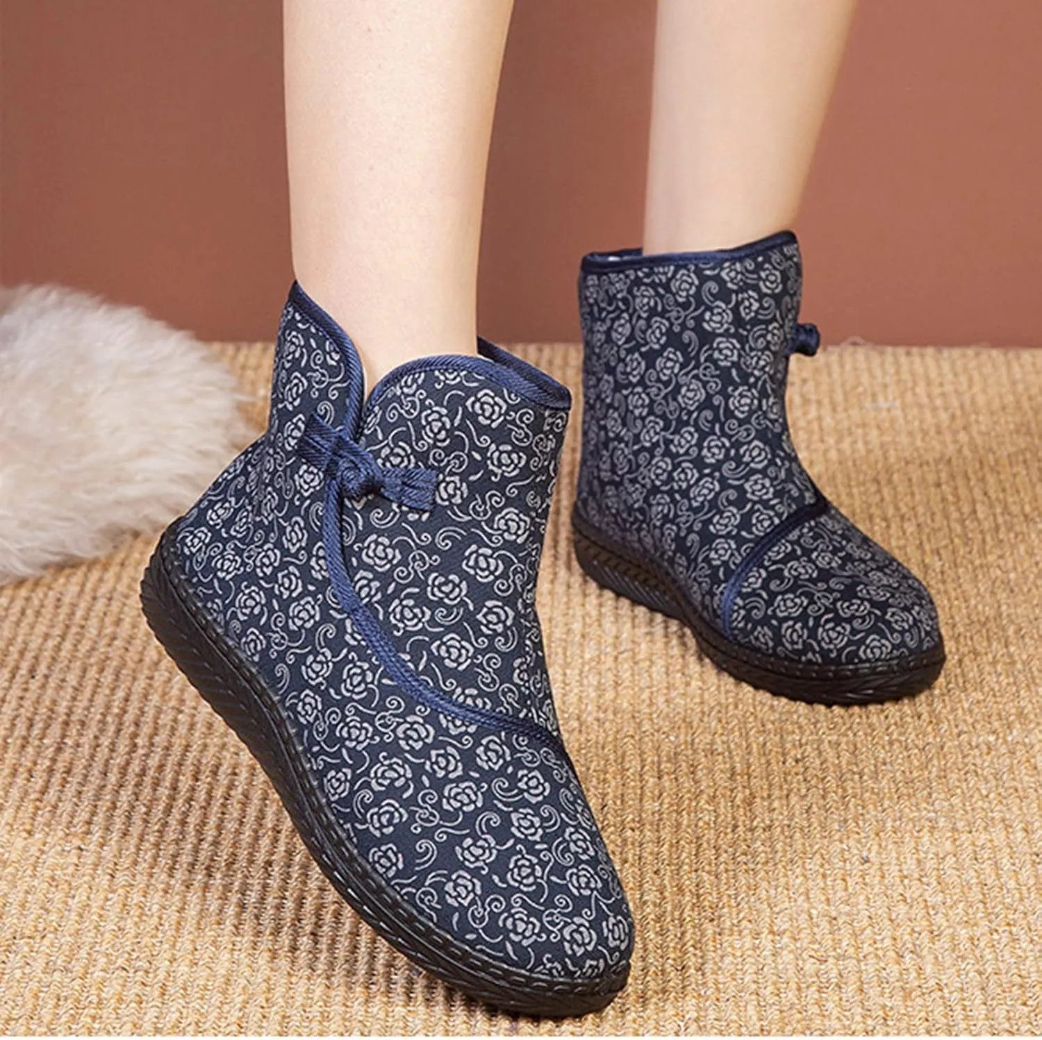 Women Winter Boots Waterproof Warm Waterproof Winter Boots for Women Wide Calf Ankle Winter Boots for Women Womens Fur Boots Women Waterproof Snow Boots Size 7 Early Prime of Day Deals 2024