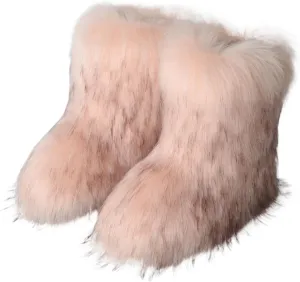 Women's Ankle Snow Boots Low Heel Ankle Snow Booties for Women Winter Boots for Women Ankle Booties Boots for Snowboard Botas Invierno Nieve Para Mujer