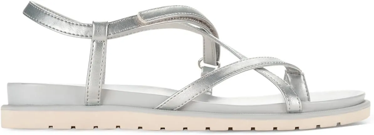 Womens Juune Faux Leather Toe-Post Slingback Sandals