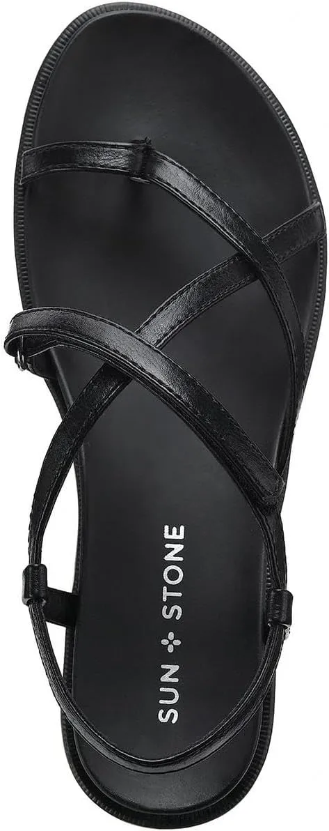 Womens Juune Faux Leather Toe-Post Slingback Sandals