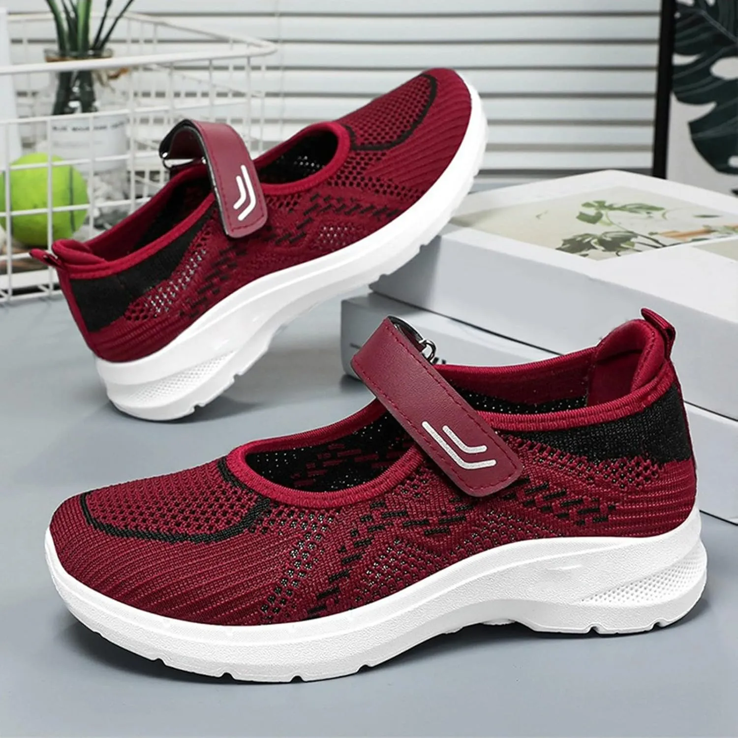 Women??s Lightweight Walking Shoes Mesh Breathable Slip On Mary Jane Sneaker Casual Soft Casual Toddler Shoes Girls