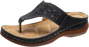 Womens Sandals Comfortable Dressy Arch Support Orthopedic Slippers Summer Vintage Slip On Orthotic Thong Flip Flops