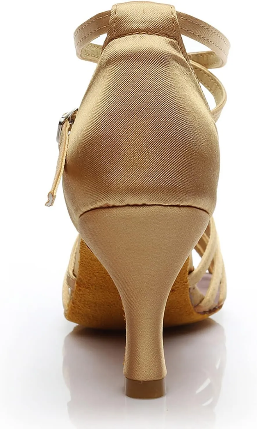 Womens Sandals Open Toe Buckle Mid Heels Latin Dance Shoes Ballroom Sandals Performance Practice Dancing Shoes