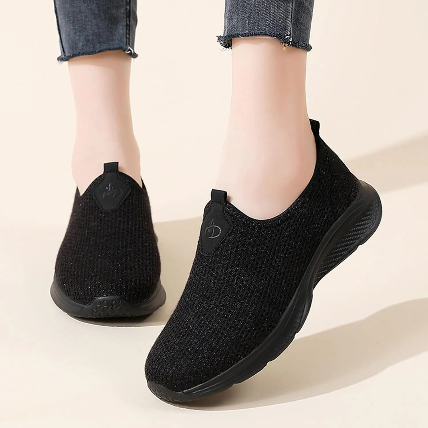 Womens Slip On Walking Shoes Lightweight Breathable Non Slip Non Slip Work Shoes Women Casual Women's Casual Shoes Waterproof Sneakers Tennis Shoe Cross Trainer Shoe