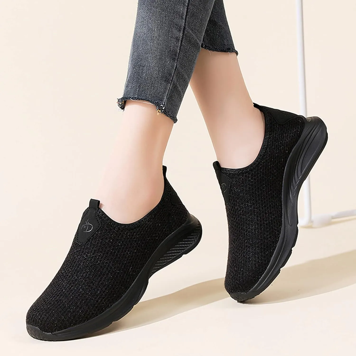Womens Slip On Walking Shoes Lightweight Breathable Non Slip Non Slip Work Shoes Women Casual Women's Casual Shoes Waterproof Sneakers Tennis Shoe Cross Trainer Shoe