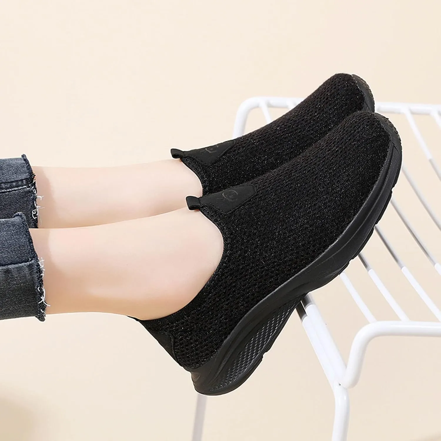 Womens Slip On Walking Shoes Lightweight Breathable Non Slip Non Slip Work Shoes Women Casual Women's Casual Shoes Waterproof Sneakers Tennis Shoe Cross Trainer Shoe