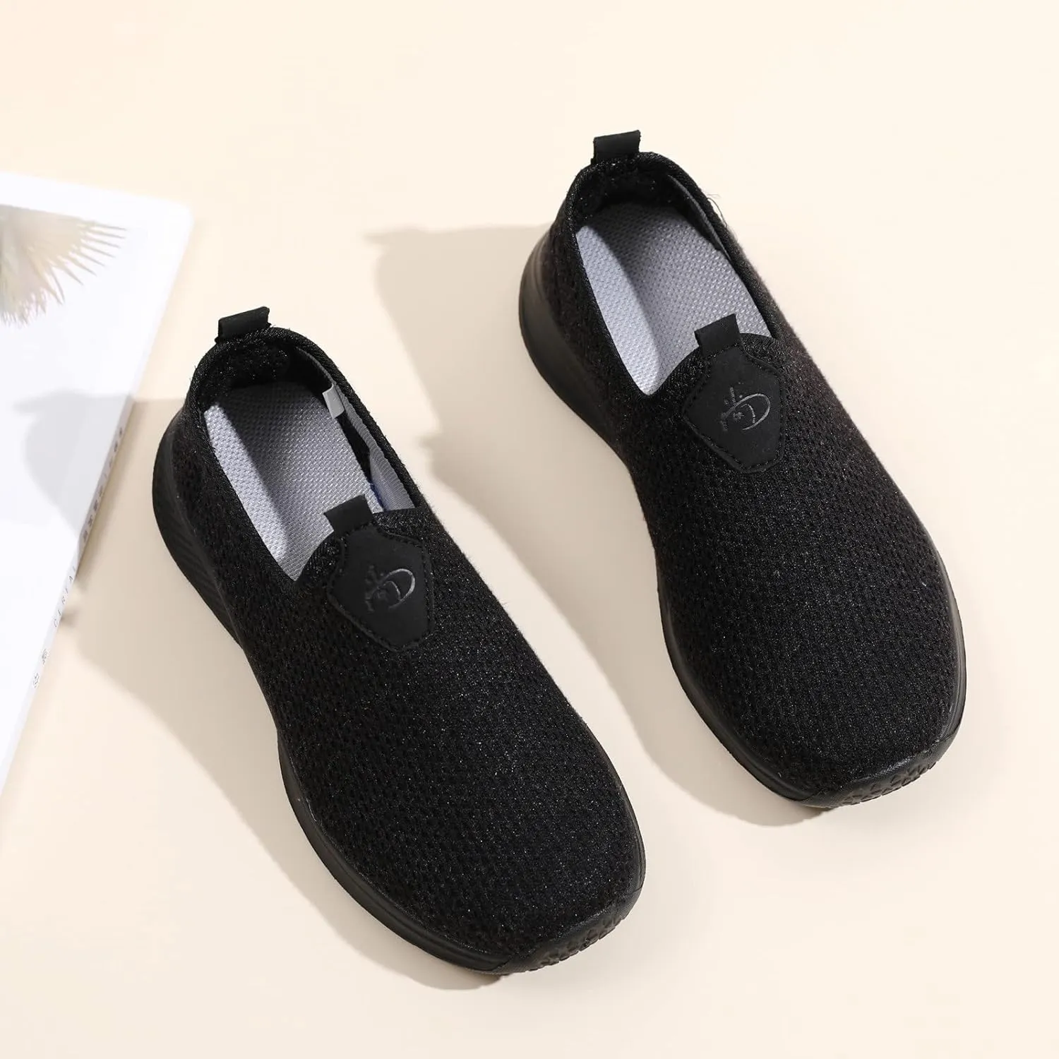 Womens Slip On Walking Shoes Lightweight Breathable Non Slip Non Slip Work Shoes Women Casual Women's Casual Shoes Waterproof Sneakers Tennis Shoe Cross Trainer Shoe