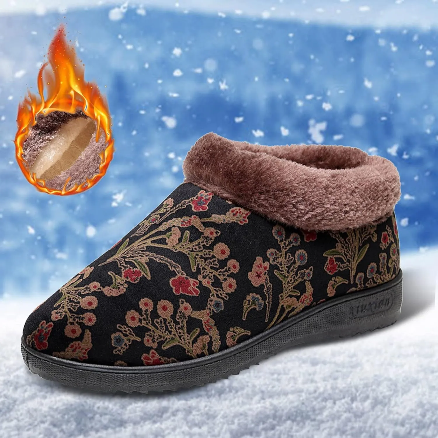 Womens Tall Snow Boots Waterproof Insulated Womens Winter Boots Ankle Wide Width Waterproof Winter Boots Women Fur 8.5 9 Womens Winter Boots Botas Largas De Invierno Para Mujer Con TacN