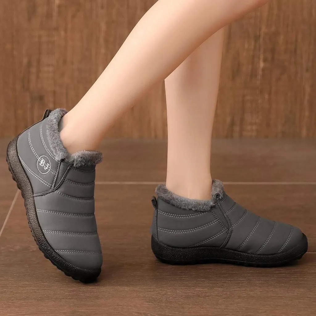 Womens Winter Boots Waterproof Wide Leg Womens Snow Boots 9.5 Wide Women's Snow Boot Autumn Winter Warm Leather Boots for Women Look Slim Botas Para El Invierno De Mujer