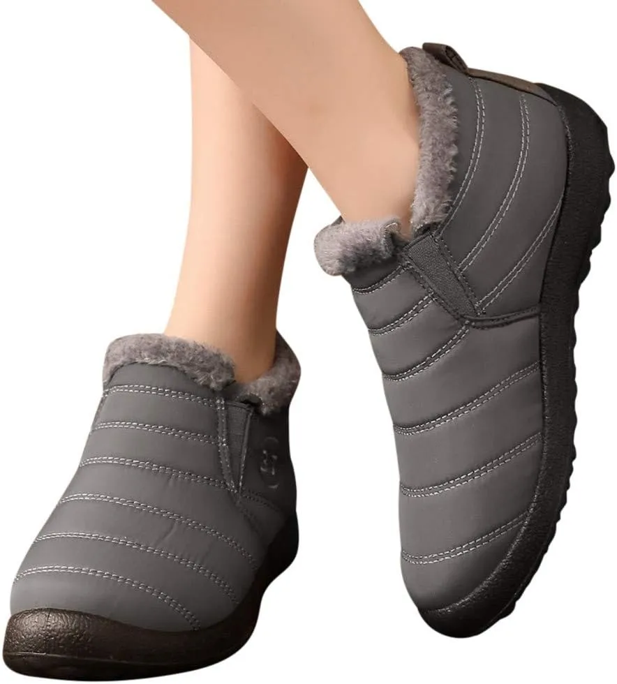 Womens Winter Boots Waterproof Wide Leg Womens Snow Boots 9.5 Wide Women's Snow Boot Autumn Winter Warm Leather Boots for Women Look Slim Botas Para El Invierno De Mujer