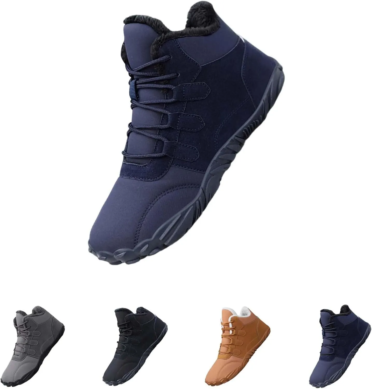 Womens Winter Business Casual Shoes Women's Wide Width Waterproof Snow Boots Fuzzy Boots Cozy Boots for Women Mid Calf Winter Boots for Women Waterproof Sales Clearance